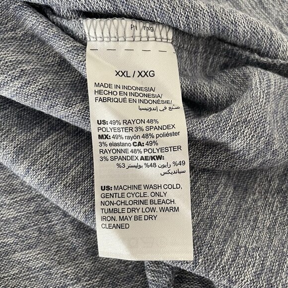 Soma Cozy Nights Short Sleeve Pajama Tee T-Shirt Womens Size XXL Heather Blue - Picture 6 of 6